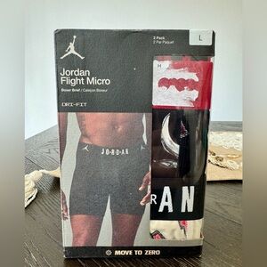 Jordan Flight Micro 2 Pack Boxer Briefs. Mens Lg. Graphic Print. NWT